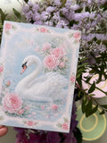 Swan Print - double sided quote