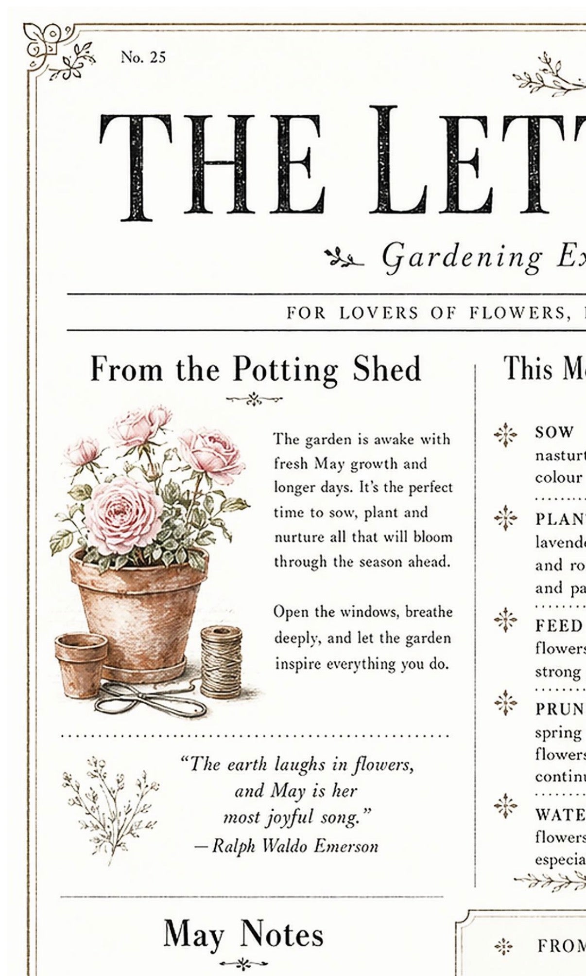 MAY Vintage Inspired Newsletter