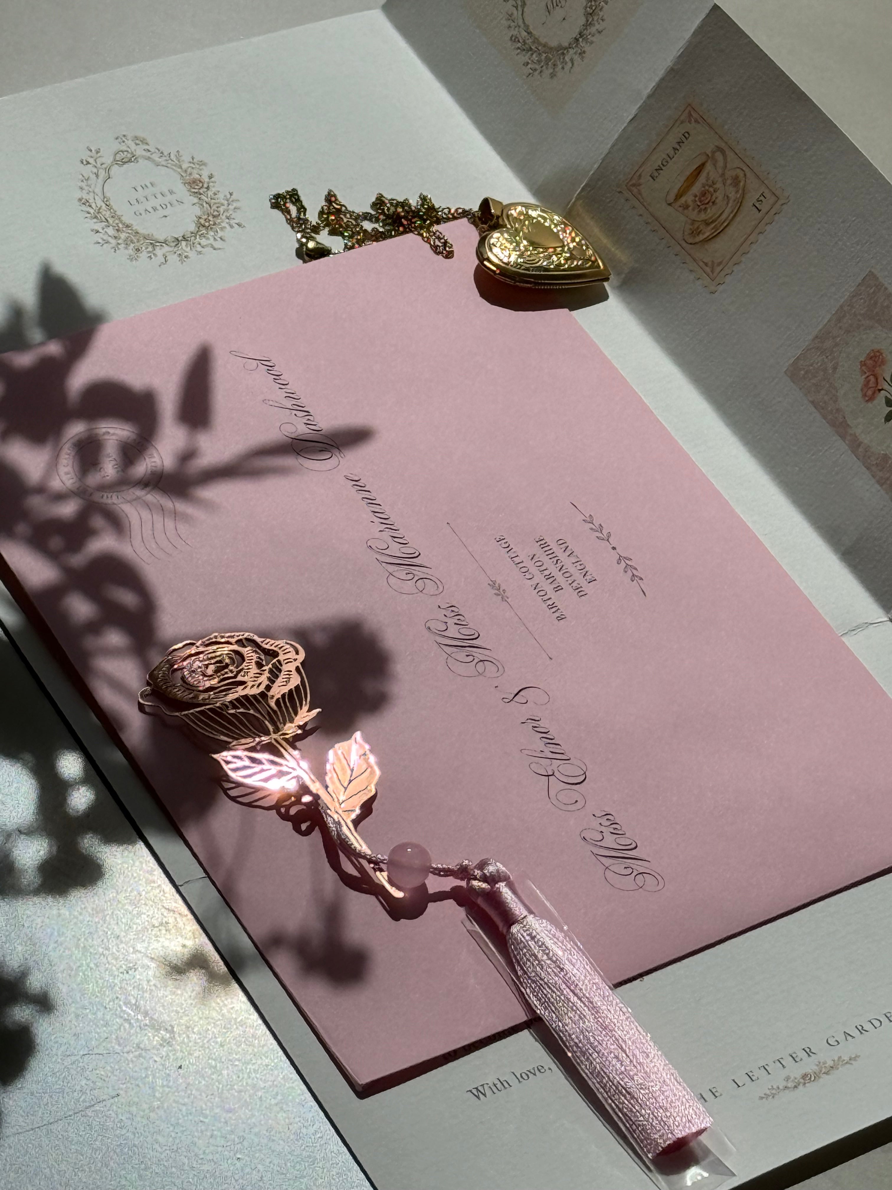 Gold Heart Locket & Letter